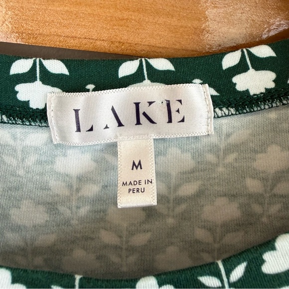 Lake Pima Crew Wide Leg Pajama Set in Frasier Bloom Women's Size Medium - Picture 8 of 8